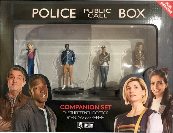 Doctor Who Companion Figure Set The Thirteenth Doctor, Ryan, Yaz & Graham Eaglemoss Box #7